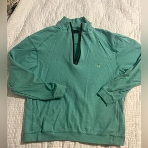 Men’s Southern Marsh aqua blue half zip size S